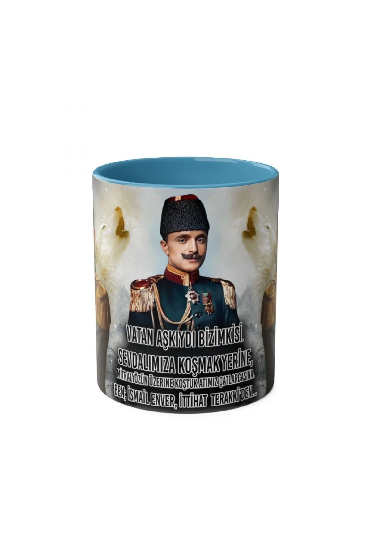 İttihat Terakki ve Türkçü Temalı Renkli Kupa