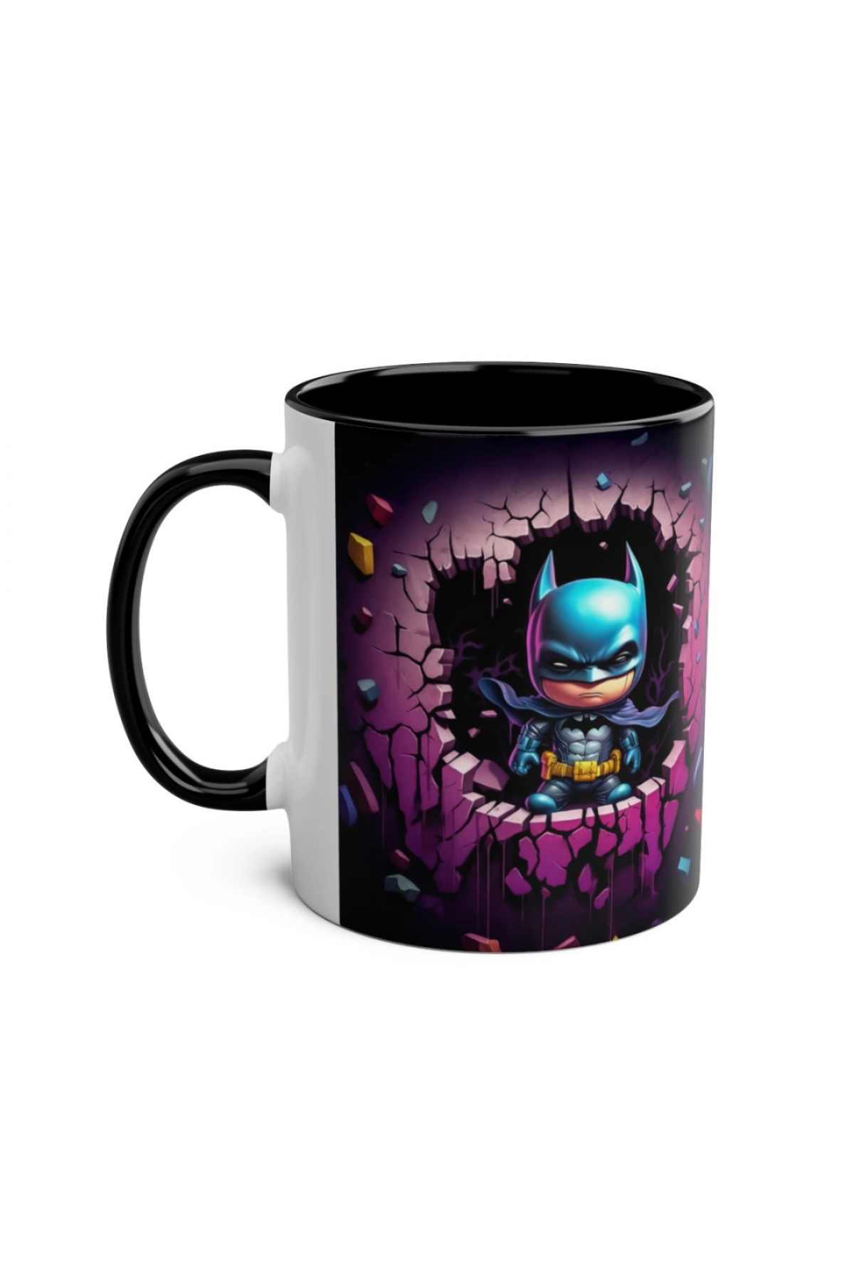 3D bebek süper kahraman baskılı kupa porselen tasarım