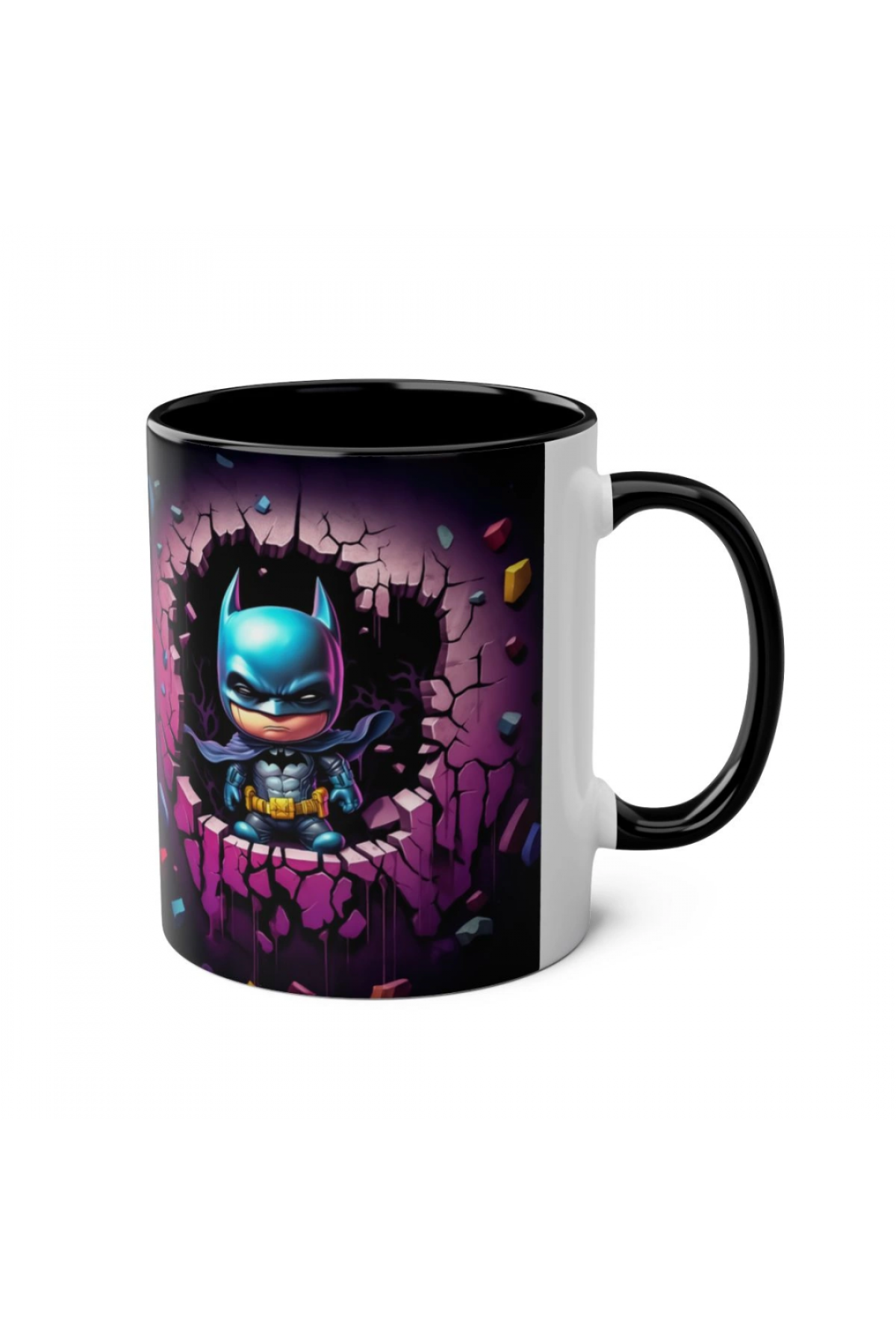 3D bebek süper kahraman baskılı kupa porselen tasarım