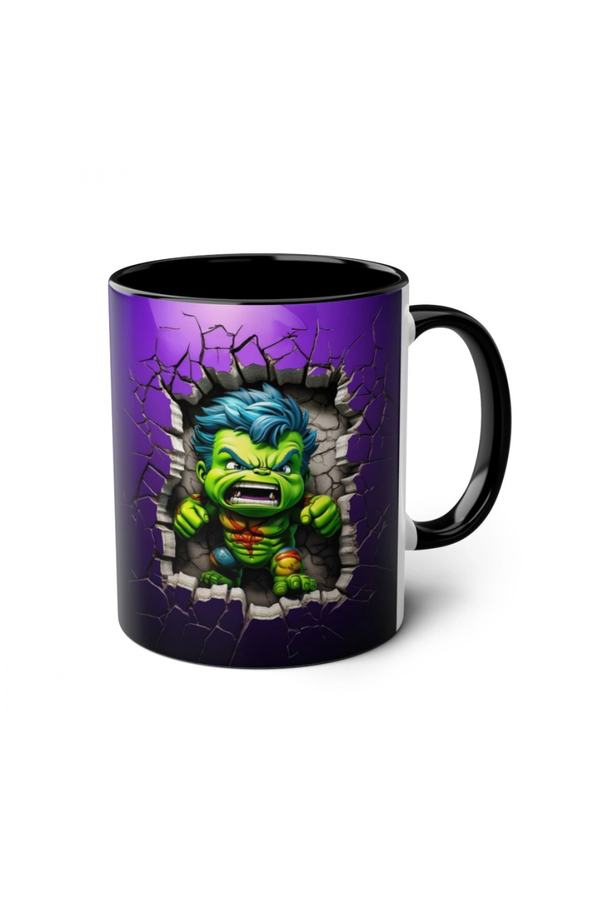 3D bebek süper kahraman baskılı kupa porselen tasarım