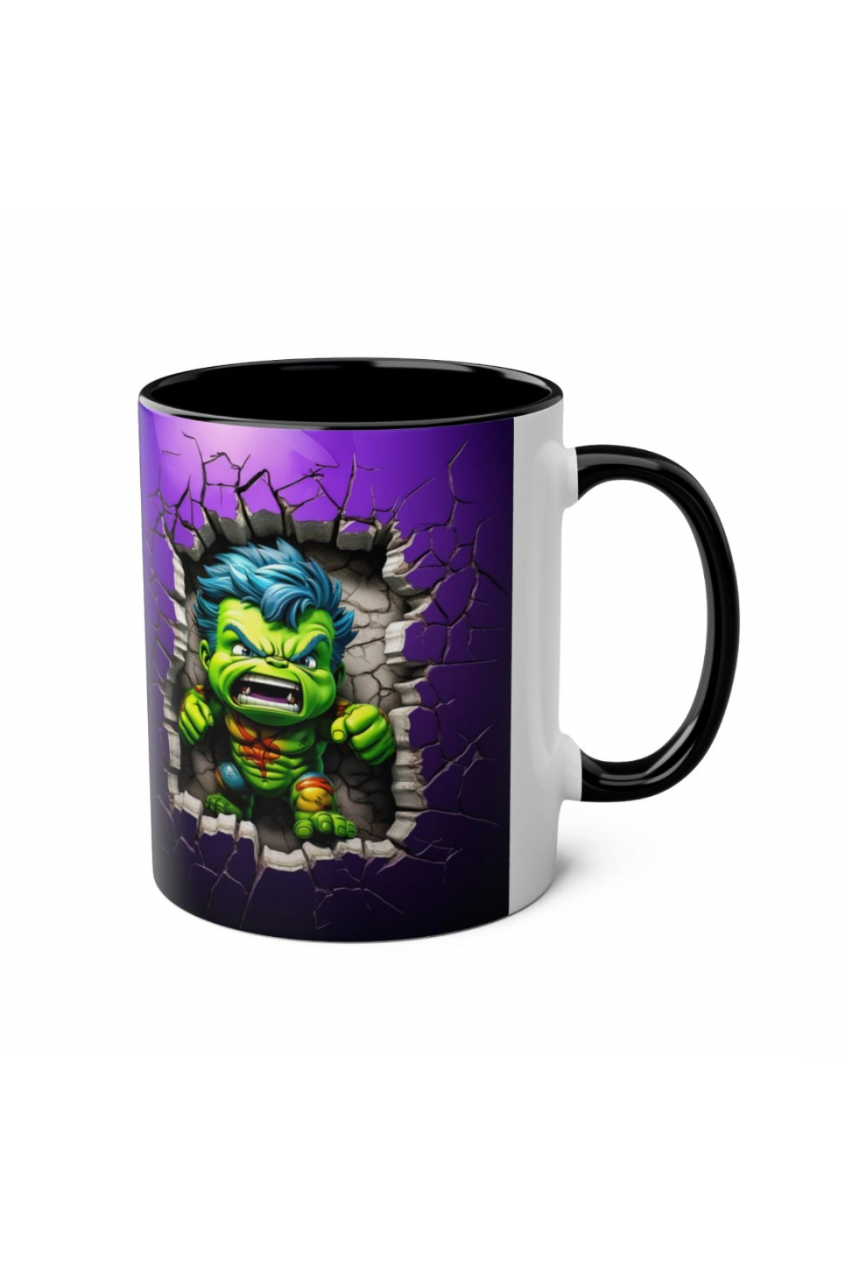 3D bebek süper kahraman baskılı kupa porselen tasarım