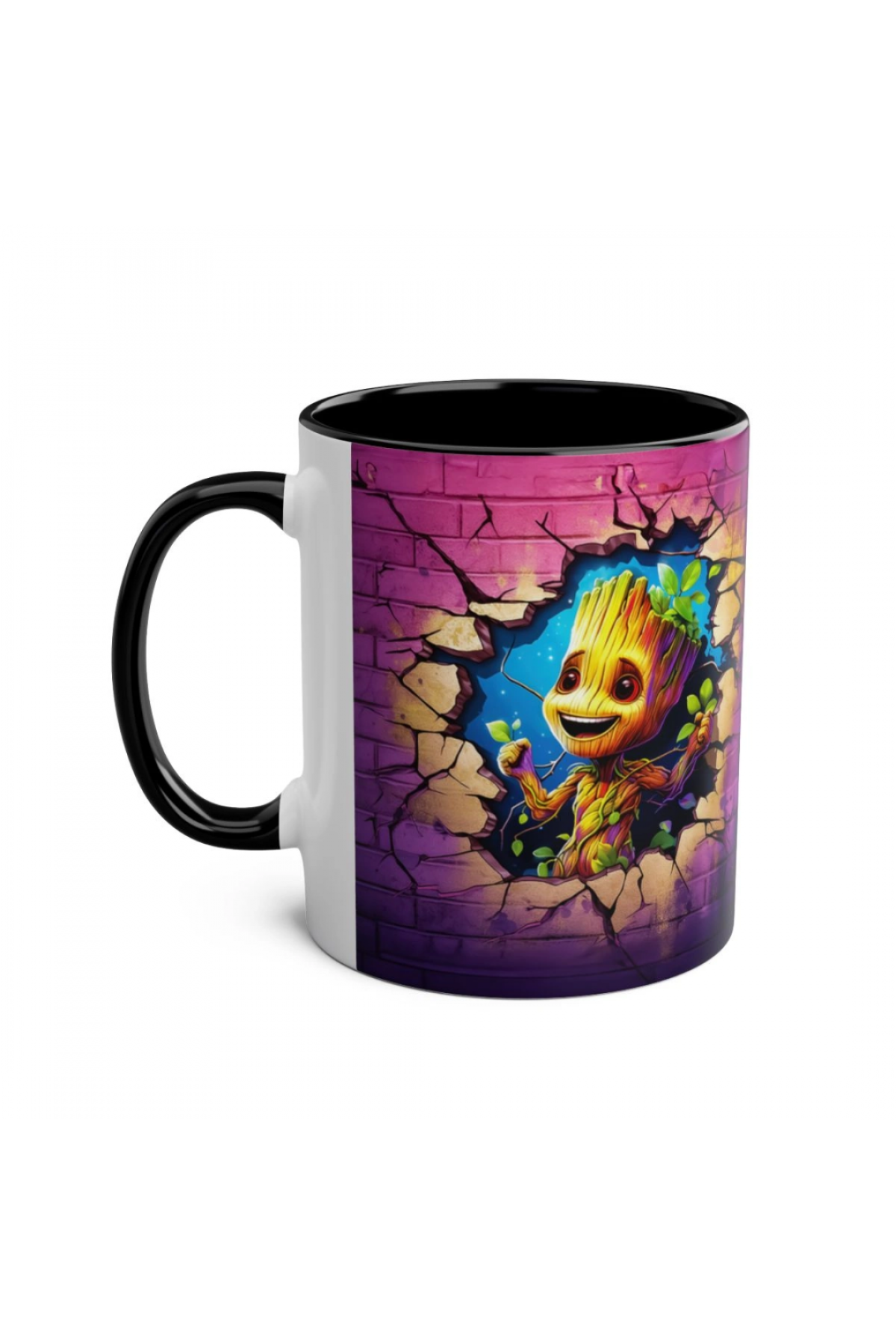 3D bebek süper kahraman baskılı kupa porselen tasarım