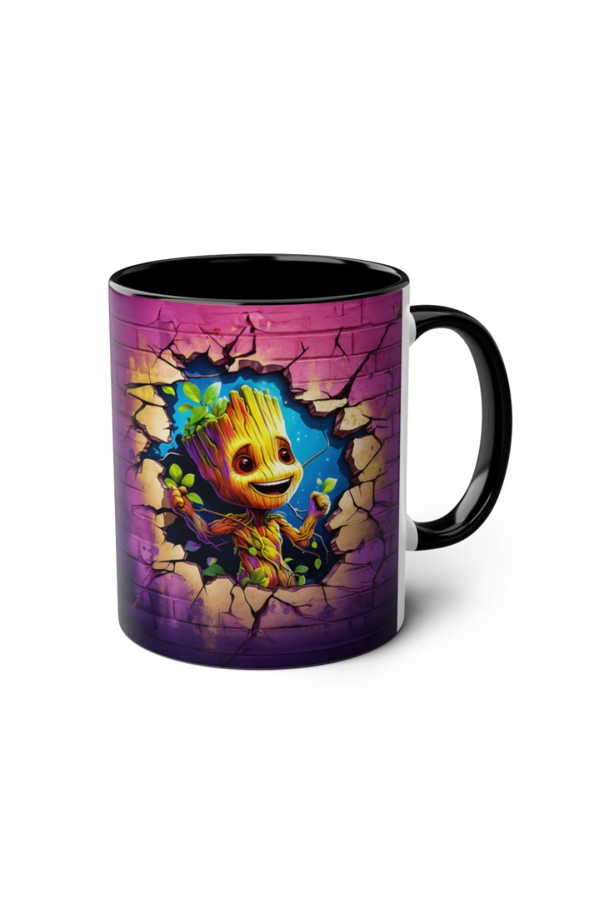 3D bebek süper kahraman baskılı kupa porselen tasarım