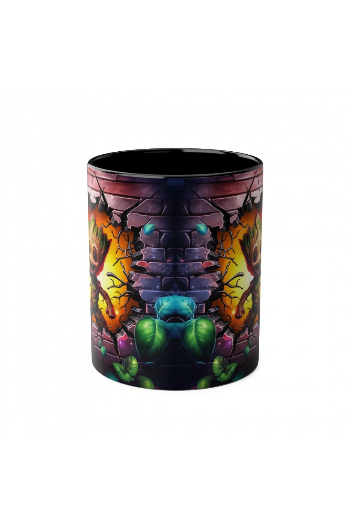 3D bebek süper kahraman baskılı kupa porselen tasarım