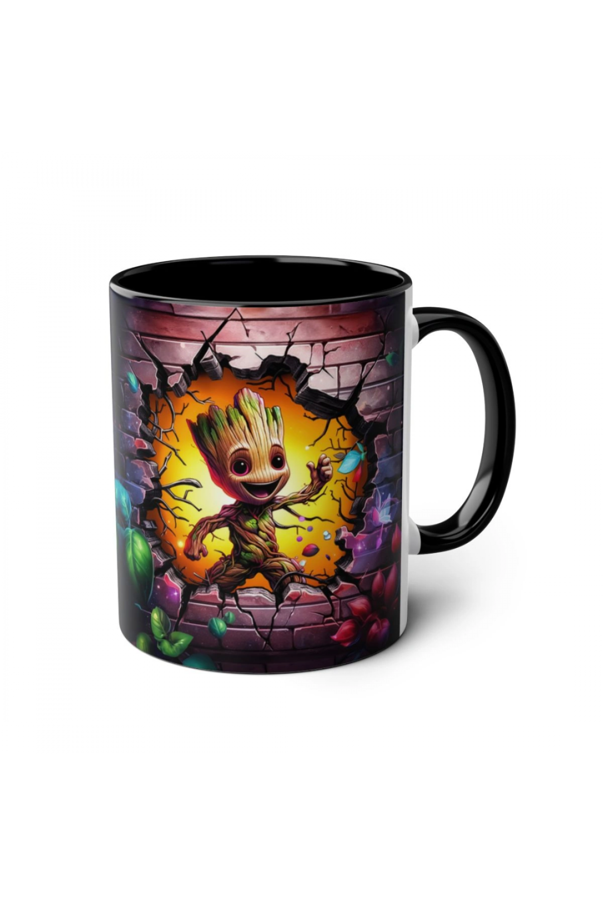 3D bebek süper kahraman baskılı kupa porselen tasarım