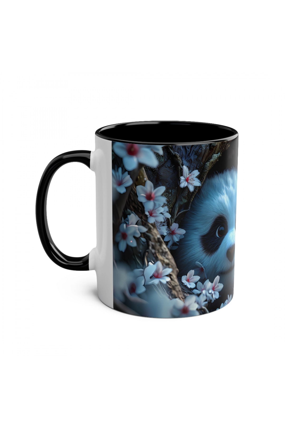 3D Sevimli Panda Tasarımlı Kupa – Özel Çizim Porselen Kupa