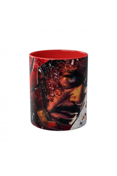 Kırmızı Zırhlı Dahi – Teknolojik Kahraman Tasarımlı Kupa