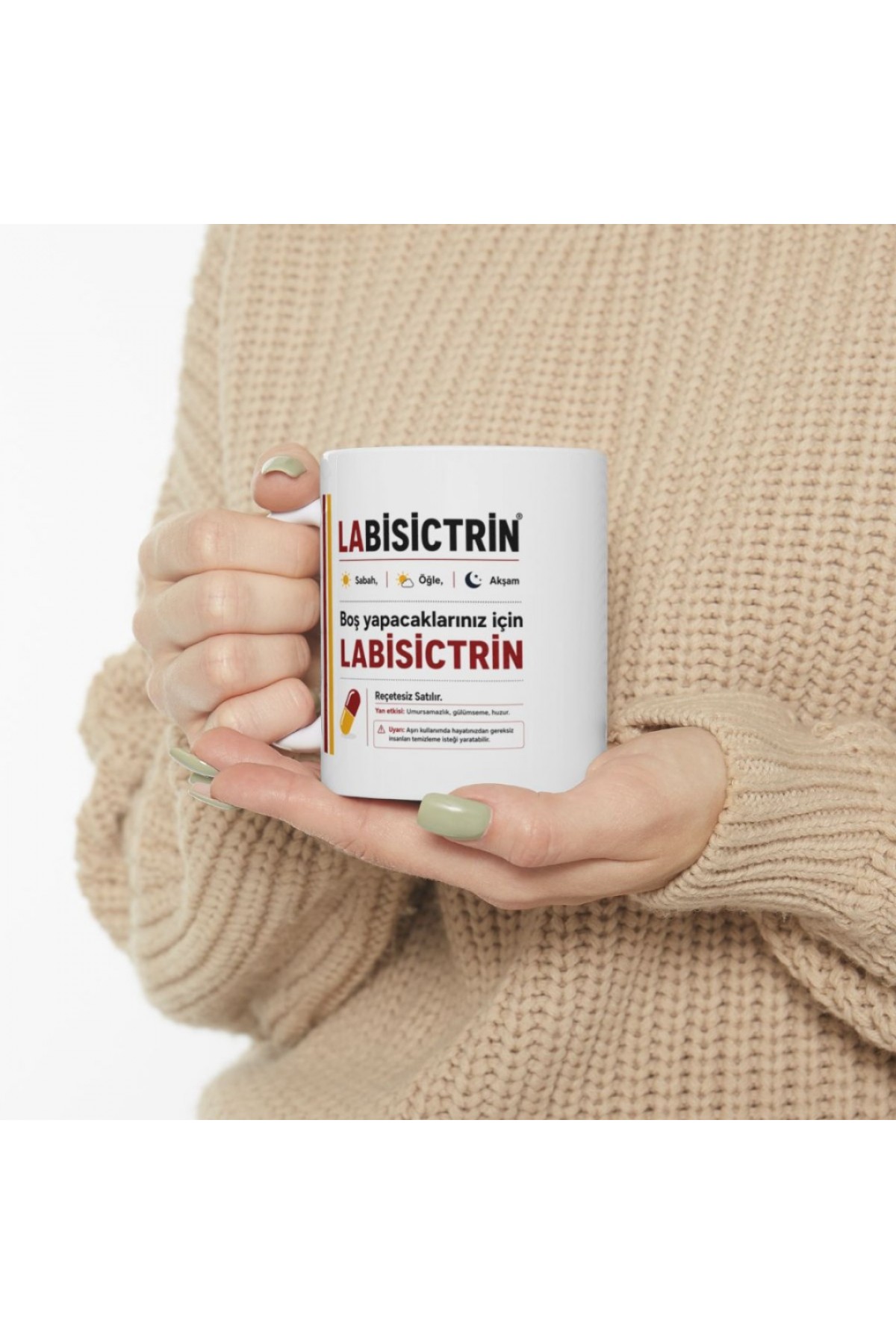 Labiscitrin motivasyon amaçlı baskılı kupa reçete tasarımlı komik kahve kupası