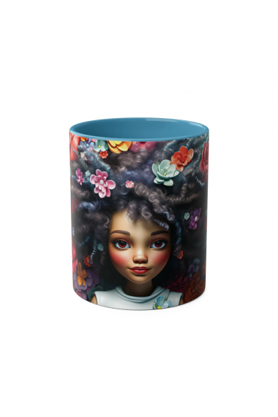 3D Afro Little Girl Kupa