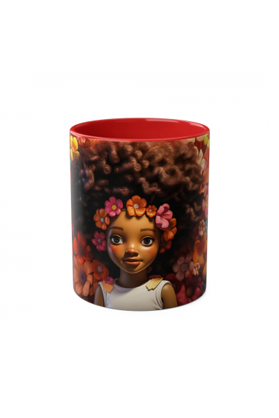 3D Afro Little Girl Kupa