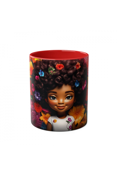 3D Afro Little Girl Kupa
