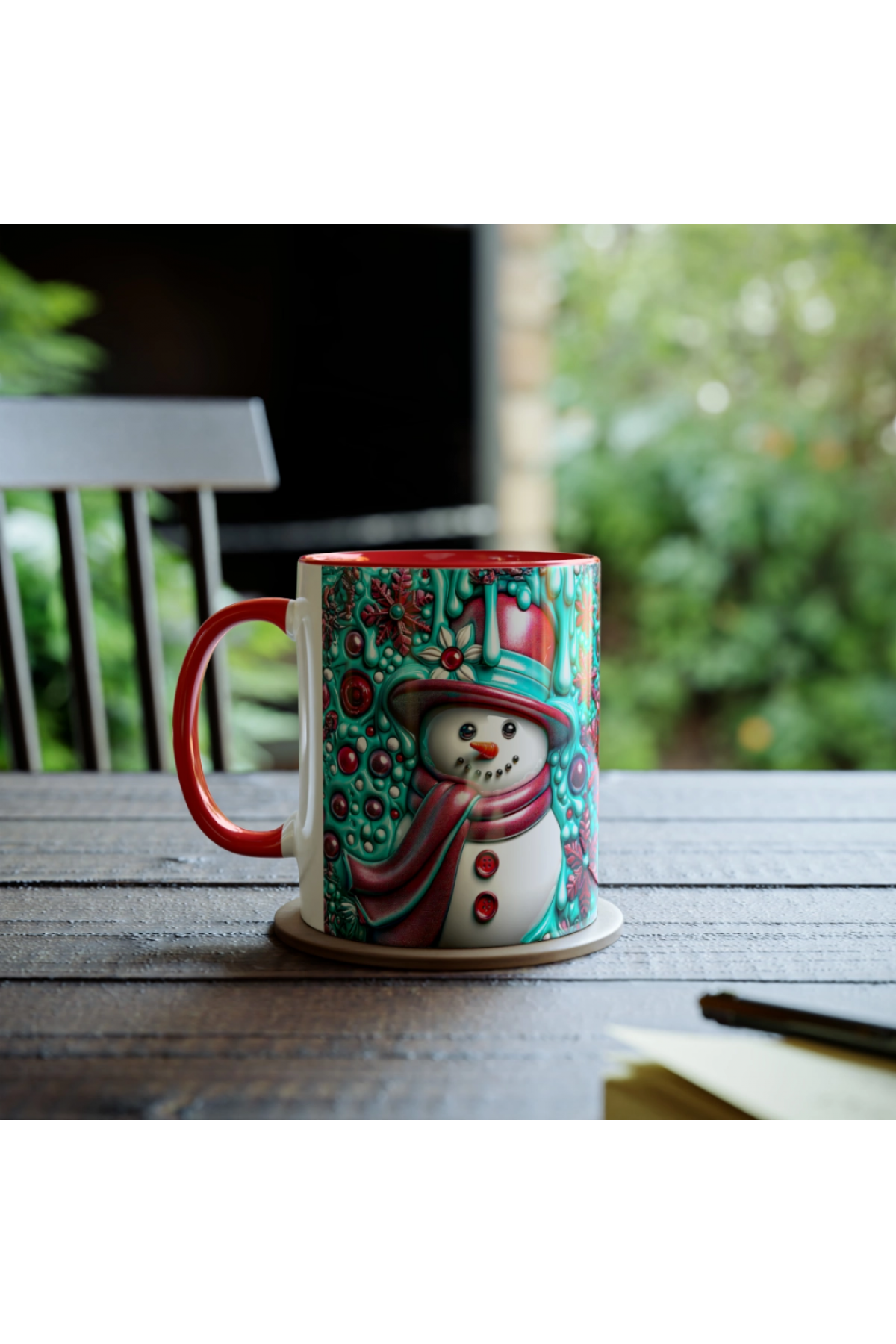 3D Kardan Adam Tasarımlı Özel Kupa