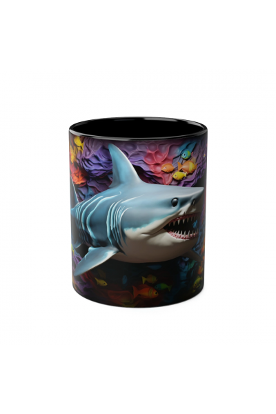 3D Köpekbalığı Kupa