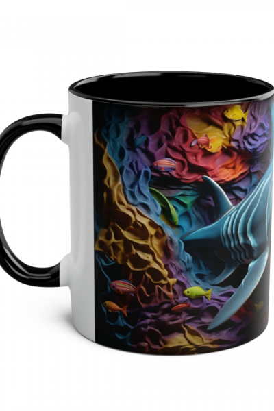 3D Köpekbalığı Kupa