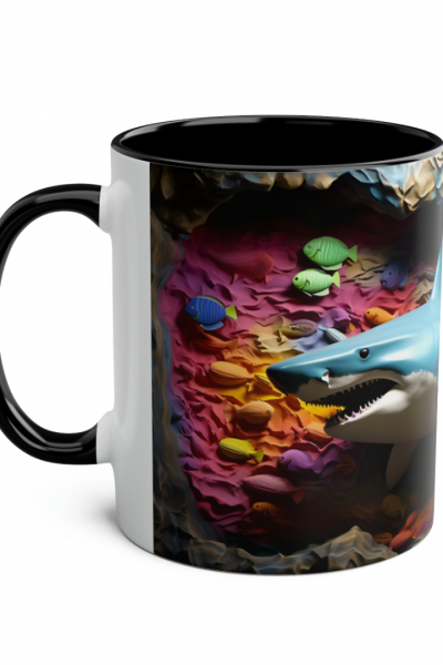 3D Köpekbalığı Kupa