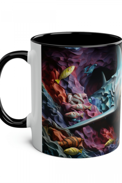 3D Köpekbalığı Kupa