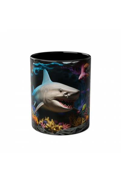 3D Köpekbalığı Kupa