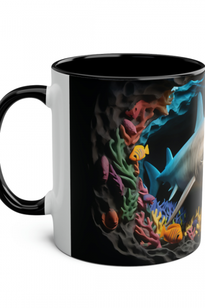 3D Köpekbalığı Kupa