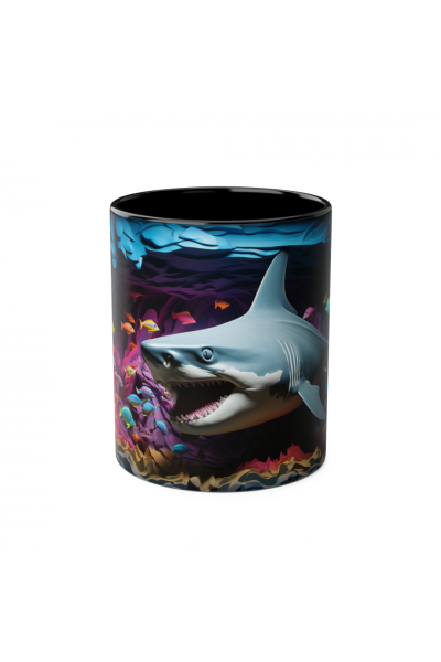 3D Köpekbalığı Kupa