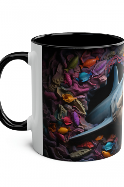 3D Köpekbalığı Kupa