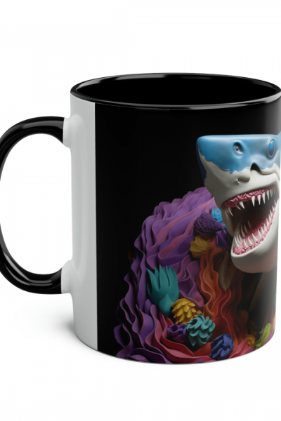 3D Köpekbalığı Kupa