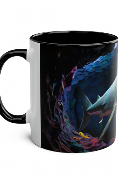 3D Köpekbalığı Kupa