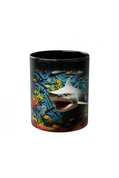 3D Köpekbalığı Kupa
