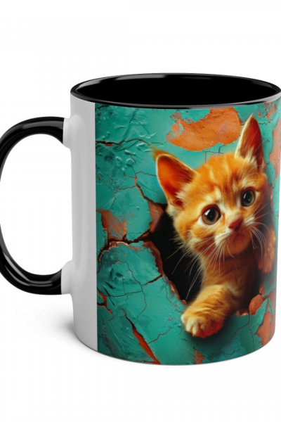 3D Sevimli Kedi Kupa – Gerçekçi Kedi Figürlü Özel Tasarım