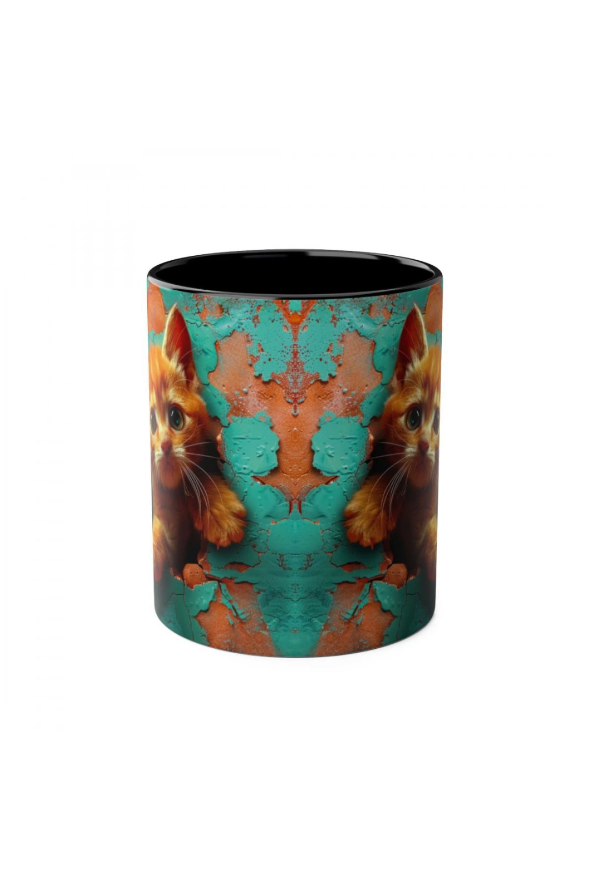 3D Sevimli Kedi Tasarımlı Porselen Kupa