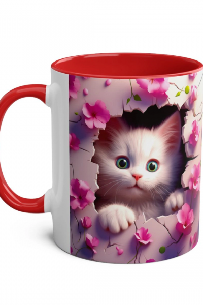 3D Sevimli Kedi Kupa – Optik İllüzyonlu Özel Tasarım