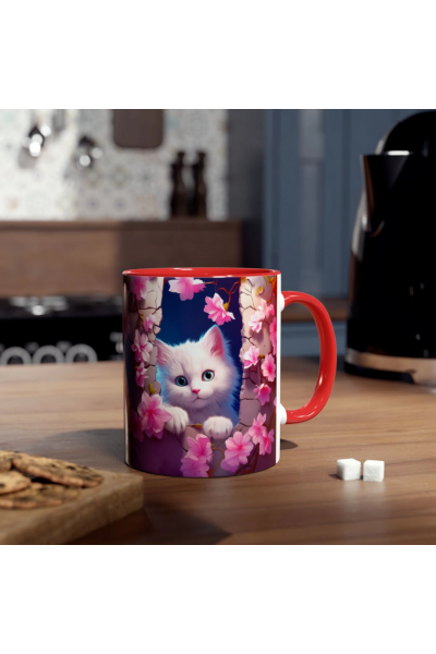 3D Sevimli Kedi Kupa – Gerçekçi Kedi Figürlü Özel Tasarım