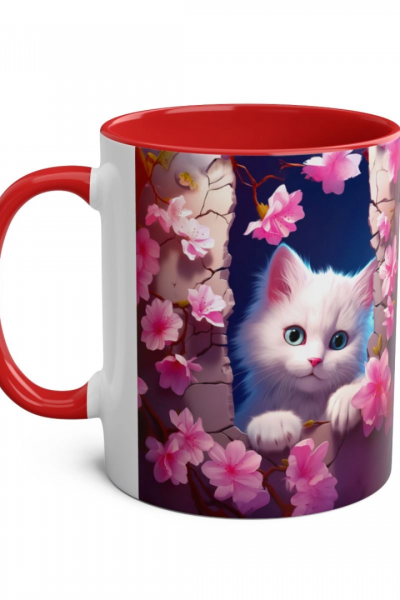 3D Sevimli Kedi Kupa – Gerçekçi Kedi Figürlü Özel Tasarım