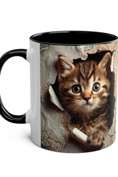 3D Sevimli Kedi Kupa – Gerçekçi Kedi Figürlü Özel Tasarım