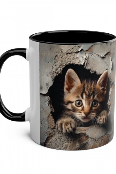 3D Sevimli Kedi Kupa – Gerçekçi Kedi Figürlü Özel Tasarım