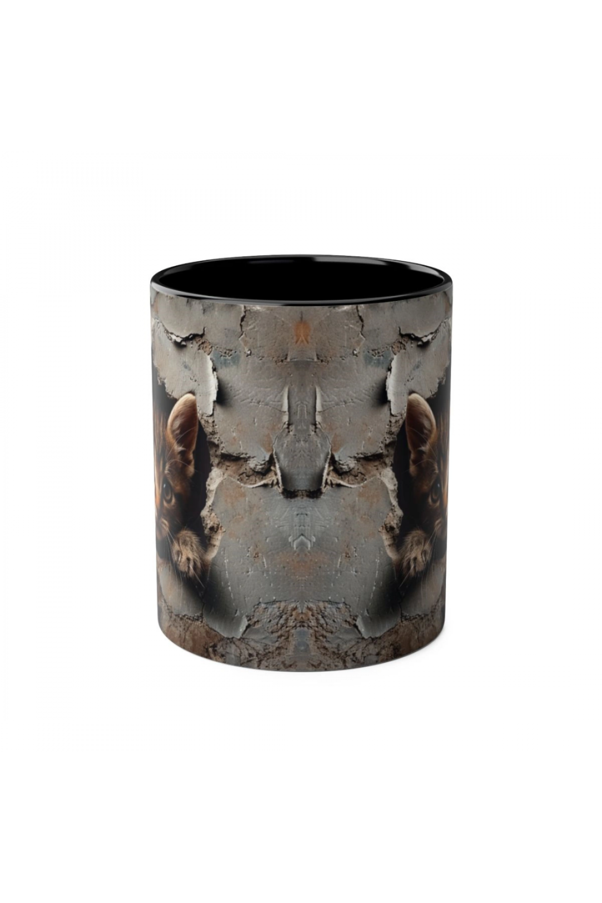 3D Sevimli Kedi Tasarımlı Porselen Kupa