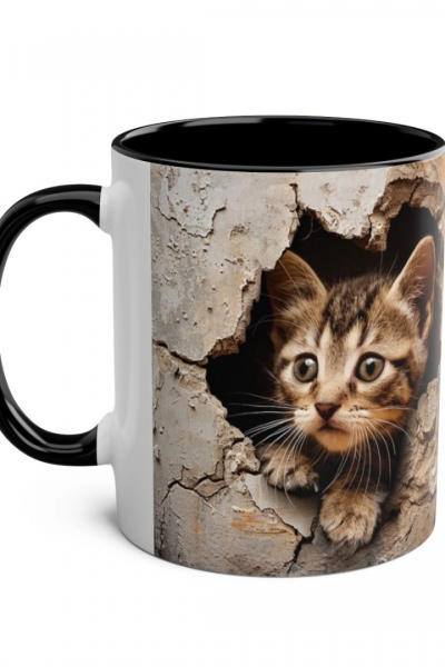 3D Sevimli Kedi Kupa – Gerçekçi Kedi Figürlü Özel Tasarım