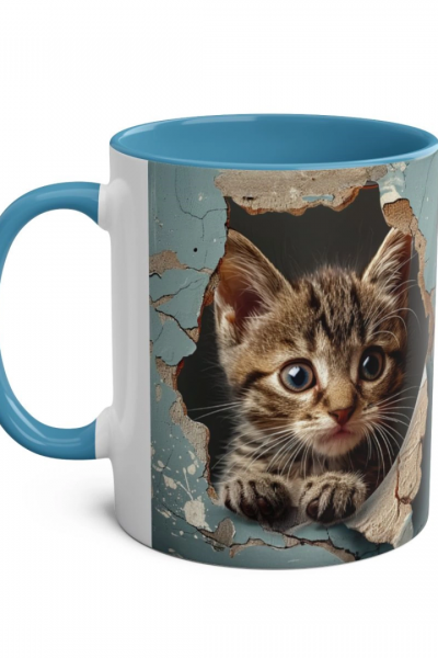 3D Sevimli Kedi Kupa – Gerçekçi Kedi Figürlü Özel Tasarım