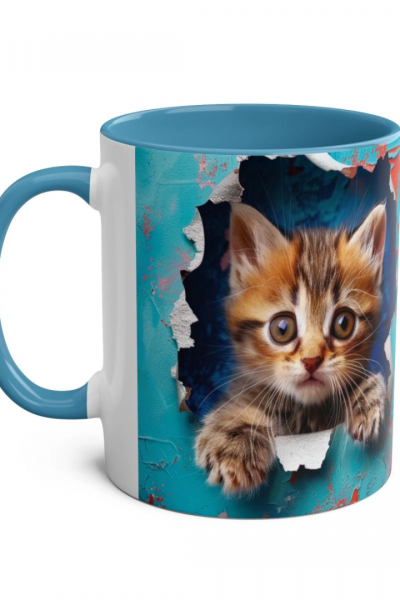 3D Sevimli Kedi Kupa – Gerçekçi Kedi Figürlü Özel Tasarım