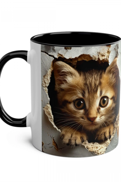 3D Sevimli Kedi Kupa – Gerçekçi Kedi Figürlü Özel Tasarım