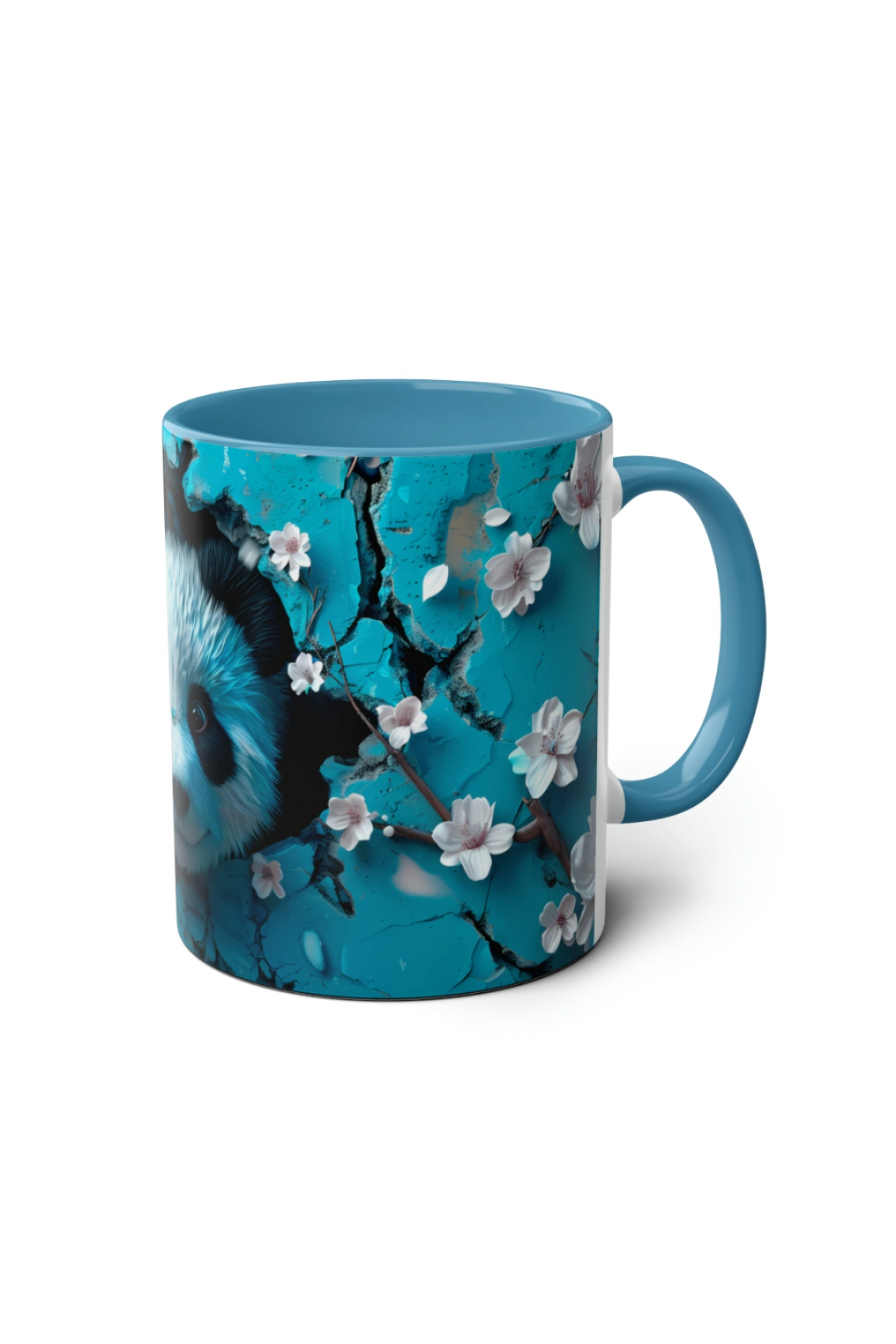 3D Sevimli Panda Tasarımlı Kupa – Özel Çizim Porselen Kupa