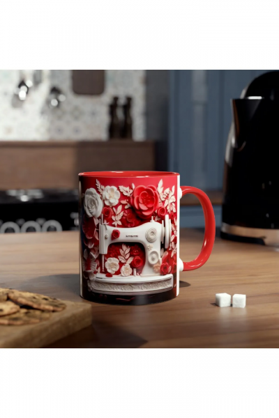 3D Dikiş Makinesi Kupa – Dikiş Tutkunlarına Özel Tasarım Bardak