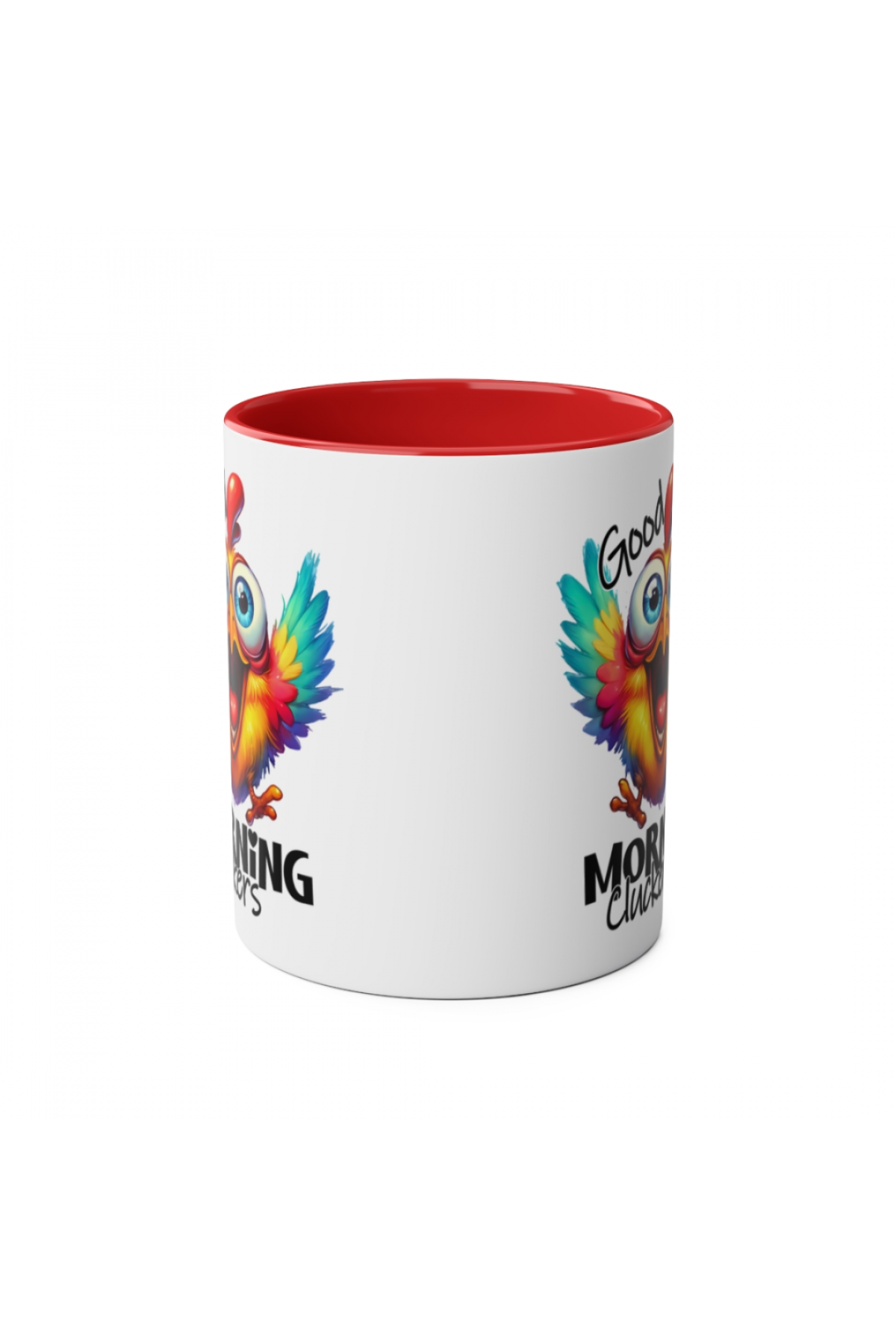 Kahveci Horoz Temalı Kupa – İngilizce Motivasyon Mesajlı Sevimli Tasarım