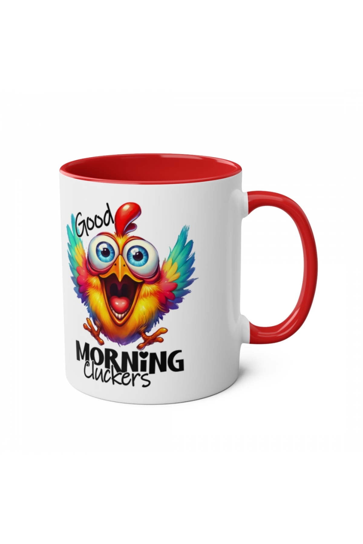 Kahveci Horoz Temalı Kupa – İngilizce Motivasyon Mesajlı Sevimli Tasarım