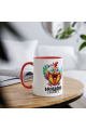 Kahveci Horoz Temalı Kupa – İngilizce Motivasyon Mesajlı Sevimli Tasarım