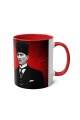 Mustafa Kemal Atatürk Temalı Özel Tasarım Kupa - Dublemetre Atatürk İmzalı Özel Tasarım Porselen Kupa
